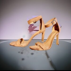Madden Girl Tan Ankle Strap Heels